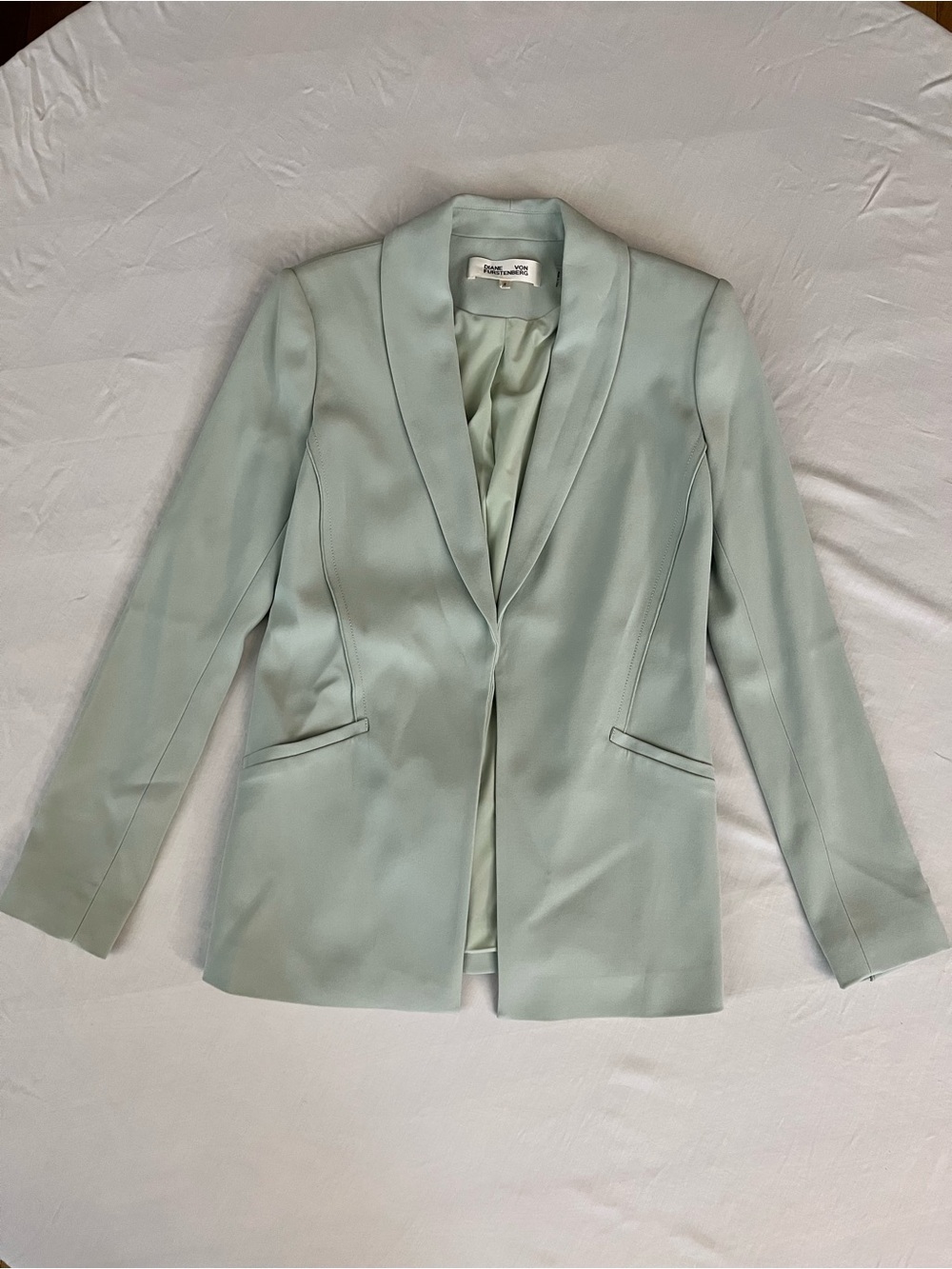 Diane Von Furstenberg Mint Green Tailored Blazer